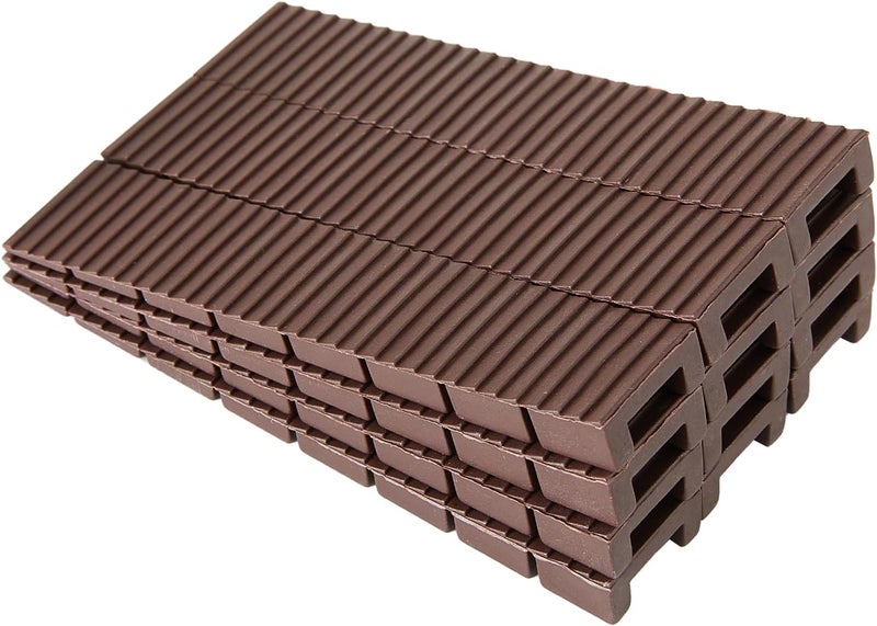 ZZJMCH 12 Pack Brown Multi Purpose Furniture Plastic Shims for Leveling Extreme Weight Capacity Wedges Easy to Snap Cut-to-fit Size Leveler for Toilet Shims, Doors, Windows, Sheds, Table - Image 1